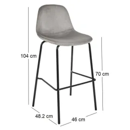 Chaise de bar en velours cotelé Giulia
