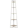 Etagère d'angle 5 niveaux en bois et métal