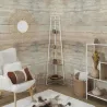 Etagère d'angle 5 niveaux en bois et métal