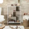 Etagère en bois et métal blanc Edison