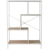 Etagère en bois et métal blanc Edison