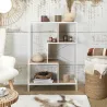 Etagère en bois et métal blanc Edison