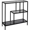 Etagère en métal et  verre fumé Edison