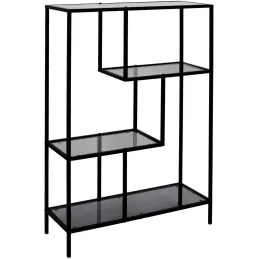Etagère en métal et  verre fumé Edison