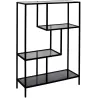 Etagère en métal et  verre fumé Edison