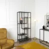 Etagère en métal et  verre fumé Edison