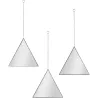 Miroir suspendu Triangle noir Louxor (Lot de 3)