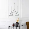 Miroir suspendu Triangle noir Louxor (Lot de 3)
