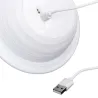 Lampe ronde avec support en bois Saturne