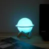Lampe ronde avec support en bois Saturne