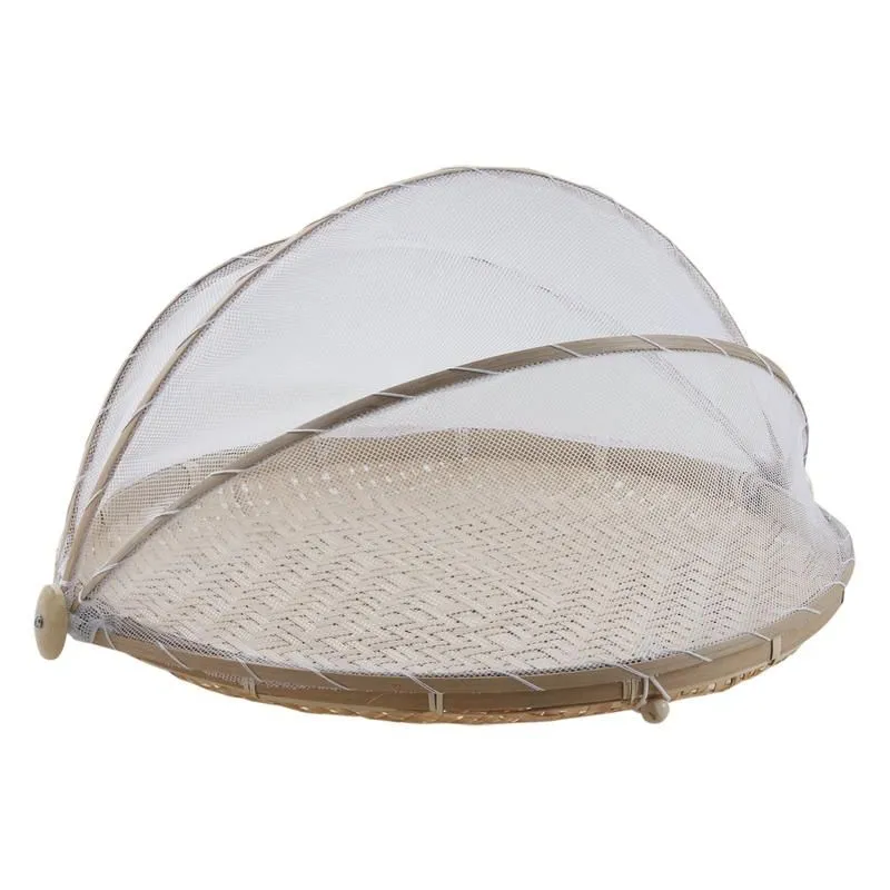 Plateau rond avec cloche filet