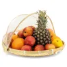 Plateau rond avec cloche filet