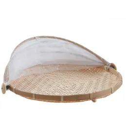 Plateau rond avec cloche filet