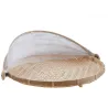Plateau rond avec cloche filet
