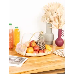 Plateau rond avec cloche filet