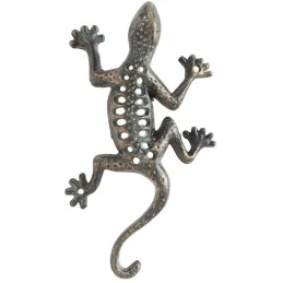 Lézard mural en fonte ajourée