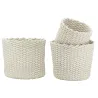 Corbeilles rondes en corde de coton écru (Lot de 3)