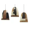 Lampe suspension en peau de vache et métal