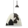 Lampe suspension en peau de vache et métal