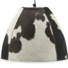 Lampe suspension en peau de vache et métal