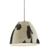 Lampe suspension en peau de vache et métal