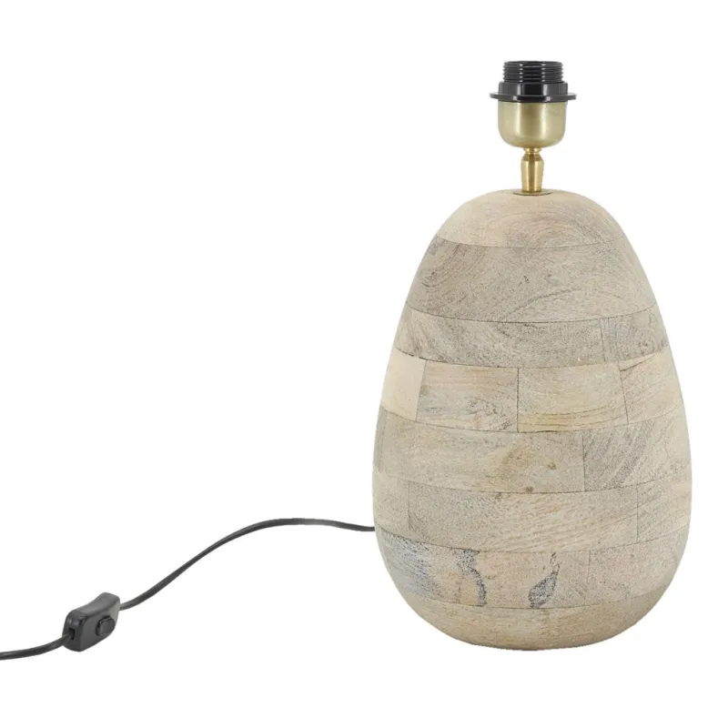 Pied de lampe ovale en manguier