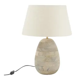 Pied de lampe ovale en manguier