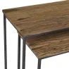 Consoles en bois recyclé et métal (lot de 2)