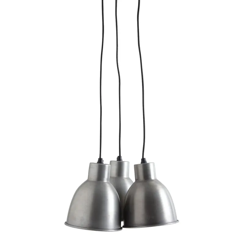 Suspension 3 lampes en zinc
