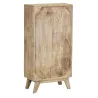 Commode en manguier et peau de vache