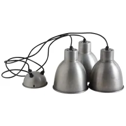 Suspension 3 lampes en zinc