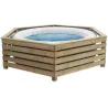 Habillage en bois pour spa gonflable Decorspa