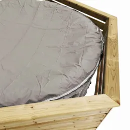 Habillage en bois pour spa gonflable Decorspa
