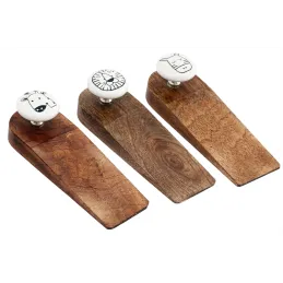 Bloc porte en bois de manguier Animaux (Lot de 3)