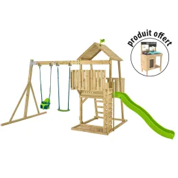 Aire de jeux en bois Kingswood avec cuisine extérieure offerte