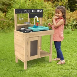 Aire de jeux en bois Kingswood avec cuisine extérieure offerte