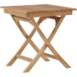 Table de jardin pliante carré 70 x 70 cm en teck Ghana