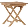 Table de jardin pliante carré 70 x 70 cm en teck Ghana