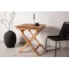 Table de jardin pliante carré 70 x 70 cm en teck Ghana