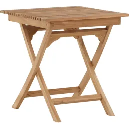 Table de jardin pliante carré 70 x 70 cm en teck Ghana