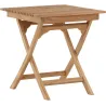 Table de jardin pliante carré 70 x 70 cm en teck Ghana