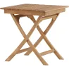Table de jardin pliante carré 70 x 70 cm en teck Ghana