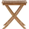 Table de jardin pliante carré 70 x 70 cm en teck Ghana