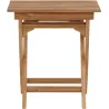 Table de jardin pliante carré 70 x 70 cm en teck Ghana