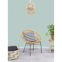 Suspension en macramé coton et métal