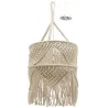Suspension en macramé coton et métal