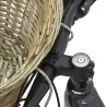 Panier pour vélo en osier gris