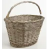 Panier pour vélo en osier gris