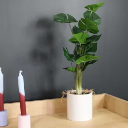 Monstera artificiel pot en céramique 50 cm