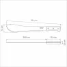 Machette en acier carbone et bois